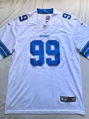 **STITCHED** Nike Detroit Lions Jersey - Za’Darius Smith #99 • White/Blue/Gray